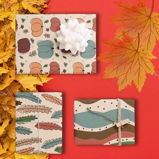 Herfst Seizoen inpakpapier pack 1
