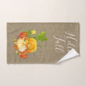 Herfst Seizoen Jute en Pompoenen Handdoek (Handdoek)