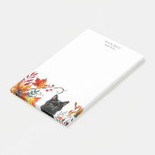 Herfst seizoen laat zwarte kat gepersonaliseerd post-it® notes (Schuin)