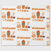 Herfst seizoen ontwerp cadeaupapier (Vlak)