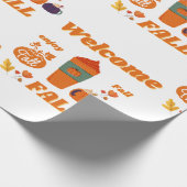 Herfst seizoen ontwerp cadeaupapier (Hoek)