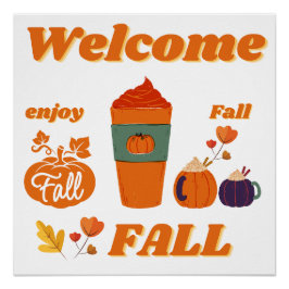 Herfst seizoen ontwerp perfect poster