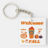Herfst seizoen ontwerp sleutelhanger (voorkant)