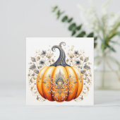 Herfst Seizoen Oogst Halloween Pompoen Kaart (Staand voorkant)