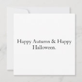 Herfst Seizoen Oogst Halloween Pompoen Kaart (Achterkant)