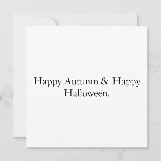 Herfst Seizoen Oogst Halloween Pompoen Kaart (Achterkant)