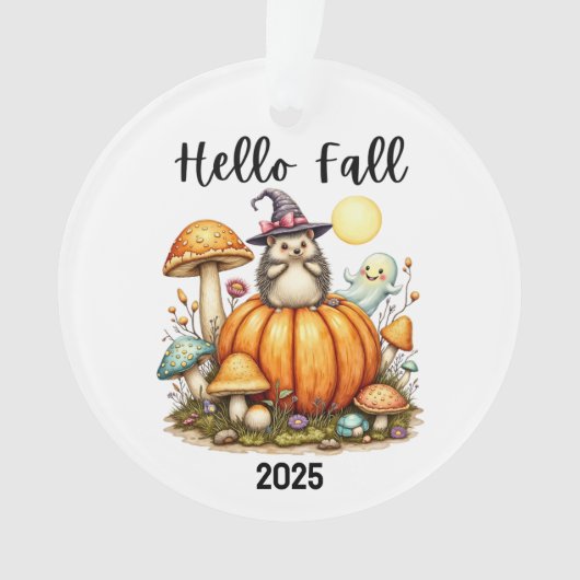 Herfst Seizoen Ornament Aangepaste Datum Halloween (voorkant)