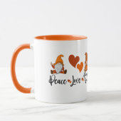 Herfst Seizoen 'Peace Love en Pumpkin Spice' Gnome Mok (Links)
