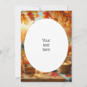 Herfst seizoen pompoen en Sinaasappel bladeren Bedankkaart (Achterkant)