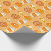 Herfst seizoen pompoen traktaties cadeaupapier (Hoek)