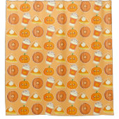 Herfst seizoen pompoen traktaties douchegordijn (Voorkant)