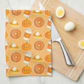 Herfst seizoen pompoen traktaties theedoek (Quarter Fold)