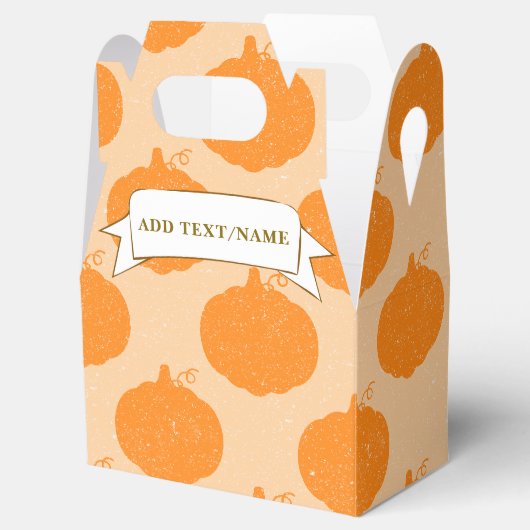 Herfst Seizoen pompoenen Aangepaste tekst tekenen Bedankdoosjes (Geopend)