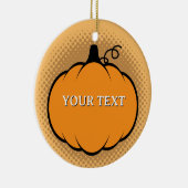 Herfst Seizoen pompoenen Aangepaste tekst tekenen Keramisch Ornament (Rechts)
