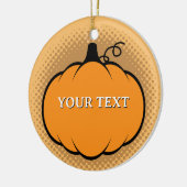 Herfst Seizoen pompoenen Aangepaste tekst tekenen Keramisch Ornament (Links)