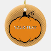Herfst Seizoen pompoenen Aangepaste tekst tekenen Keramisch Ornament (Achterkant)
