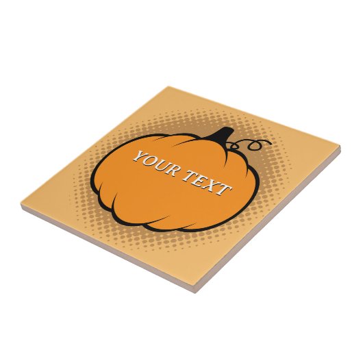 Herfst Seizoen pompoenen Aangepaste tekst tekenen Tegeltje (Zijkant)