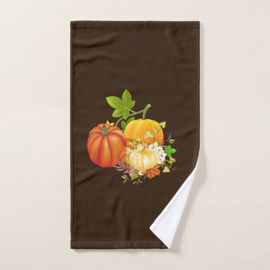Herfst seizoen pompoenen badkamer bruin bad handdoek (Handdoek)