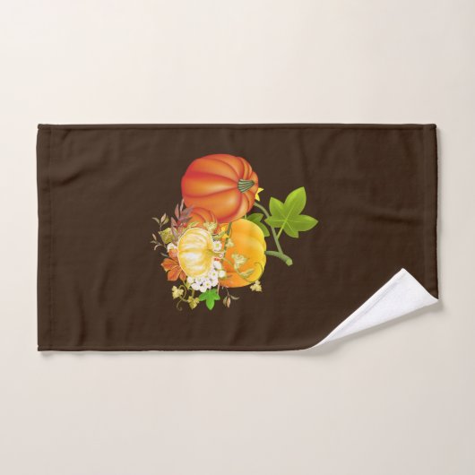 Herfst seizoen pompoenen badkamer bruin bad handdoek (Handdoek)