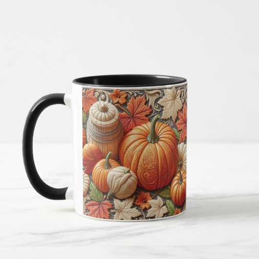 Herfst Seizoen Pompoenen Keramische Koffie Mok (Links)