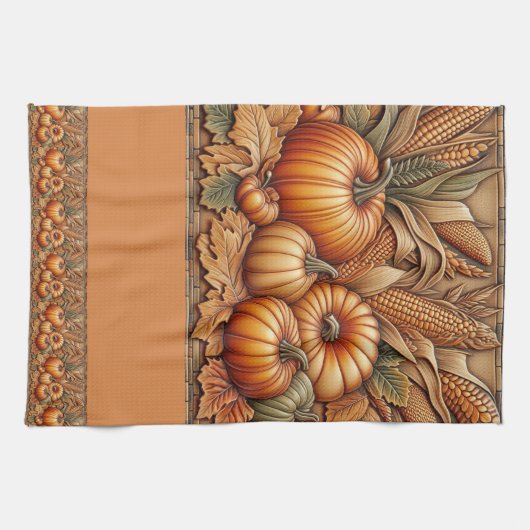 Herfst Seizoen Pompoenen Seizoensgebonden Keuken H Theedoek (Horizontaal)