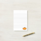 Herfst Seizoen pompoentekening uitgelijnd Post-it® Notes (Op bureau)