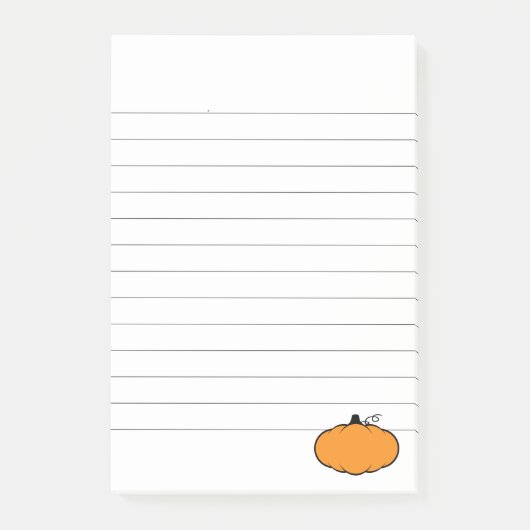 Herfst Seizoen pompoentekening uitgelijnd Post-it® Notes (Voorkant)