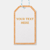 Herfst Seizoen Rand Thanksgiving Lege Aangepaste t Cadeaulabel (Voorkant)