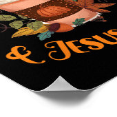 Herfst seizoen Schattigee pompoen specerij en Jesu Poster (Hoek)