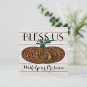 Herfst Seizoen / Thanksgiving Uitnodiging (Staand voorkant)