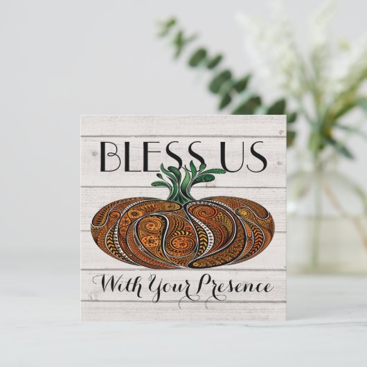 Herfst Seizoen / Thanksgiving Uitnodiging (Staand voorkant)