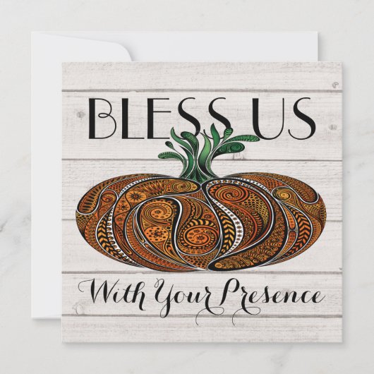 Herfst Seizoen / Thanksgiving Uitnodiging (Voorkant)