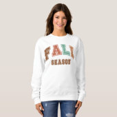 Herfst Seizoen Trendy Herfst Varsity Sweatshirt (Voorkant volledig)