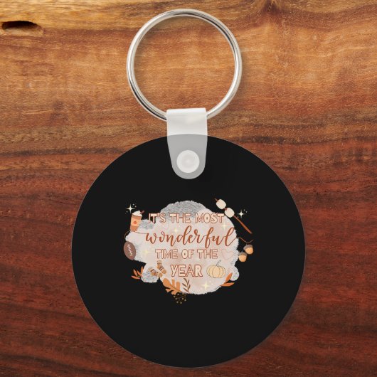 Herfst Seizoen Vibes Het is de mooiste tijd van Sleutelhanger (Voorkant)