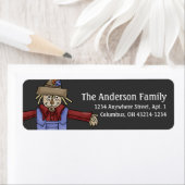 Herfst Seizoen vogelverschrikker retour adreslabel Etiket (Insitu)