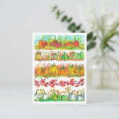 Herfst seizoen Waterverf oogst Briefkaart (Staand voorkant)