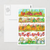 Herfst seizoen Waterverf oogst Briefkaart (Voorkant / Achterkant)