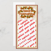 Herfst Seizoenen Best Happy Thanksgiving Text Feestdagenkaart (Voorkant / Achterkant)