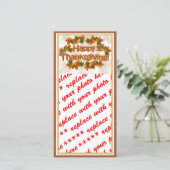 Herfst Seizoenen Best Happy Thanksgiving Text Feestdagenkaart (Staand voorkant)