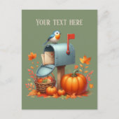 Herfst Seizoensgebonden mailbox bericht toevoegen Briefkaart (Voorkant)