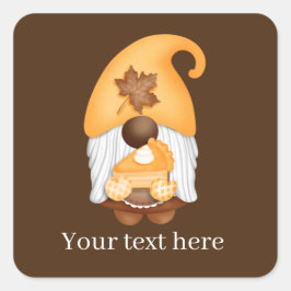 Herfst Seizoensgebonden pompoen taart leverancier  Vierkante Sticker