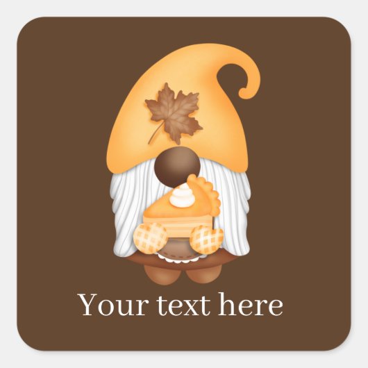 Herfst Seizoensgebonden pompoen taart leverancier  Vierkante Sticker (Voorkant)