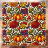 Herfst Seizoensgebonden, pompoenen, bloemen / roes Raamsticker (Vel 2)