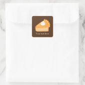 Herfst Seizoensgebonden pompoentaart tekst toevoeg Vierkante Sticker (Tas)