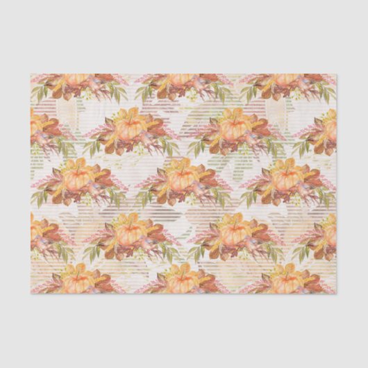 Herfst Seizoensgebonden waterverf pompoenweefsel Tissuepapier (Voorkant)