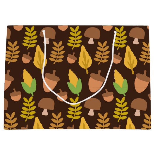 Herfst Seizoenshandtas met wielpatronen Groot Cadeauzakje (Voorkant)