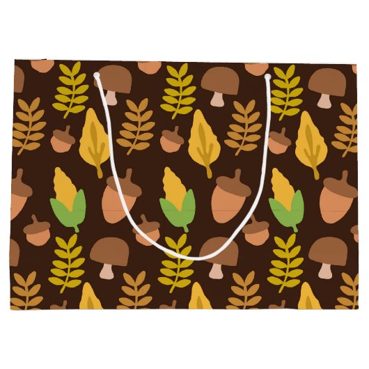 Herfst Seizoenshandtas met wielpatronen Groot Cadeauzakje (Achterkant)