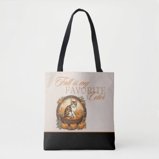 Herfst Seizoenskat Tote Bag (Voorkant)