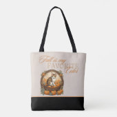 Herfst Seizoenskat Tote Bag (Achterkant)