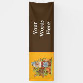 Herfst Seizoensscarecrow voegt woorden Festival ba Spandoek (Verticaal)